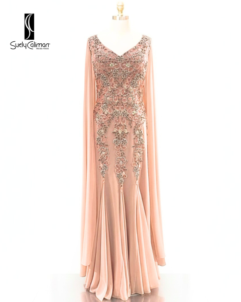 VESTIDO  SEREIA BORDADO COM MEDALHÃO DE FLORES