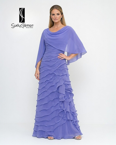 VESTIDO COM CAPA GREGA